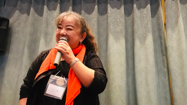 笹川記念会館　加藤なぎさ代表　講演風景