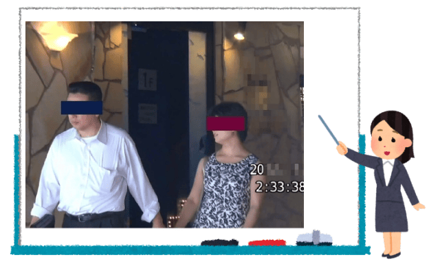 ラブホテルの出入り写真や手を繋いでいる写真