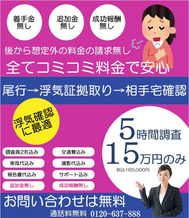 浮気調査15万円